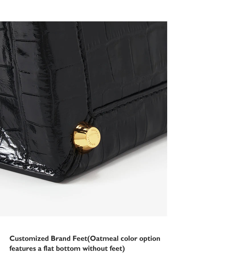 Genuine Leather Animal Print Flap Bag