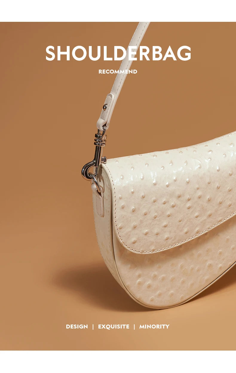 Genuine Leather Saddle Crossbody and Shoulder Bag