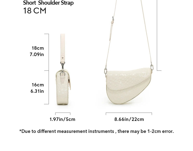 Genuine Leather Saddle Crossbody and Shoulder Bag