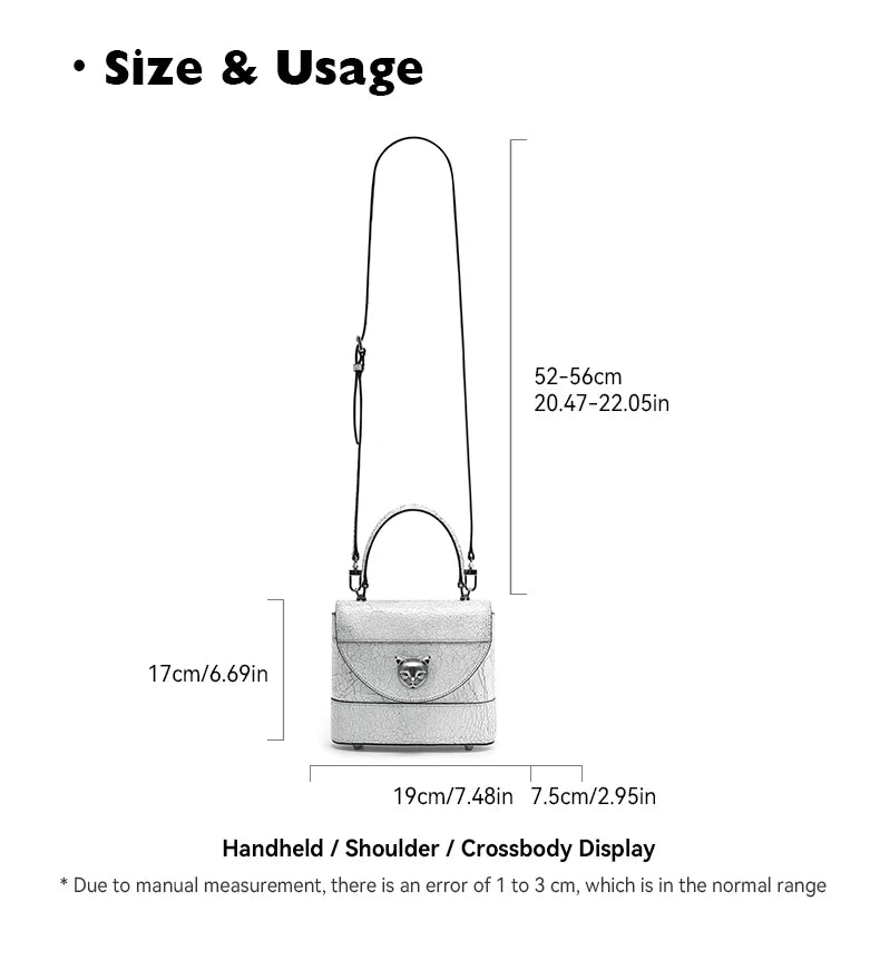 Cracked Genuine Leather Mini Bucket Bag – Cat Head Vintage Crossbody