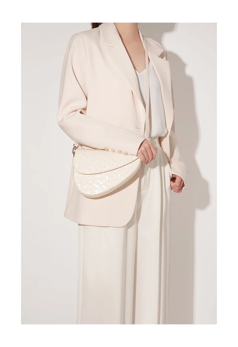 Genuine Leather Saddle Crossbody and Shoulder Bag