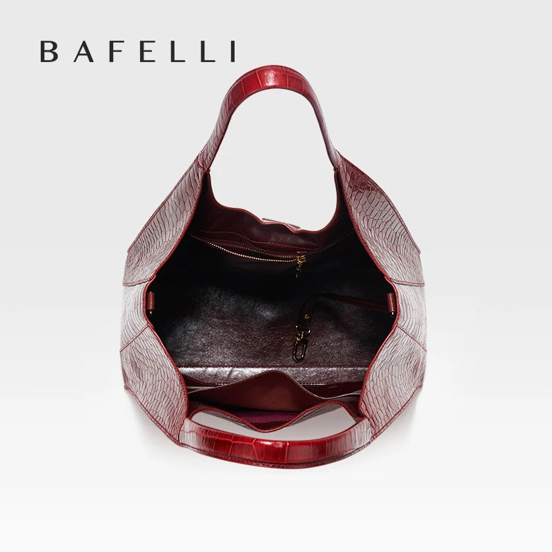 Crocodile Pattern Genuine Leather Tote – Business Commuter Style