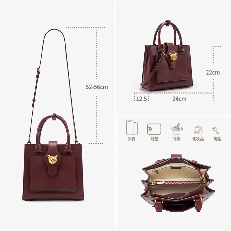 Genuine Leather Fashion Tote Bag