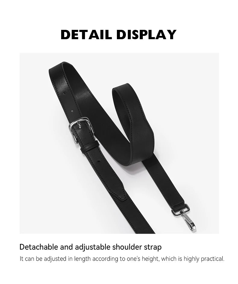 Soft Genuine Leather Underarm Tote – Compact Travel-Inspired Crossbody