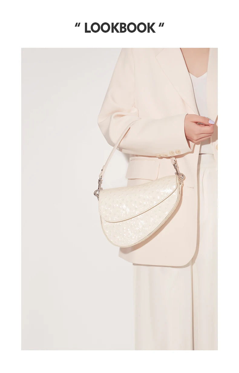 Genuine Leather Saddle Crossbody and Shoulder Bag