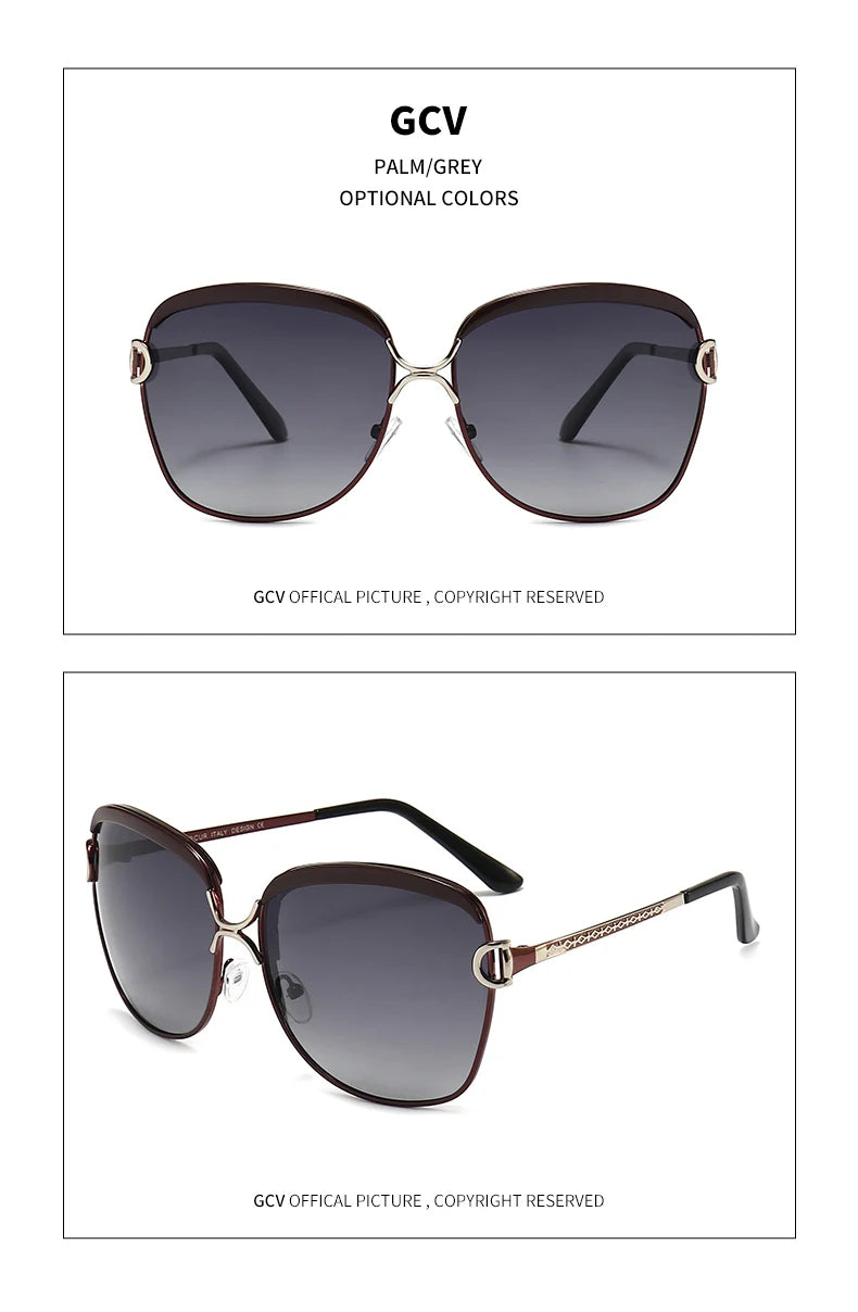 Square Polarized Sunglasses – Stainless Steel Frame