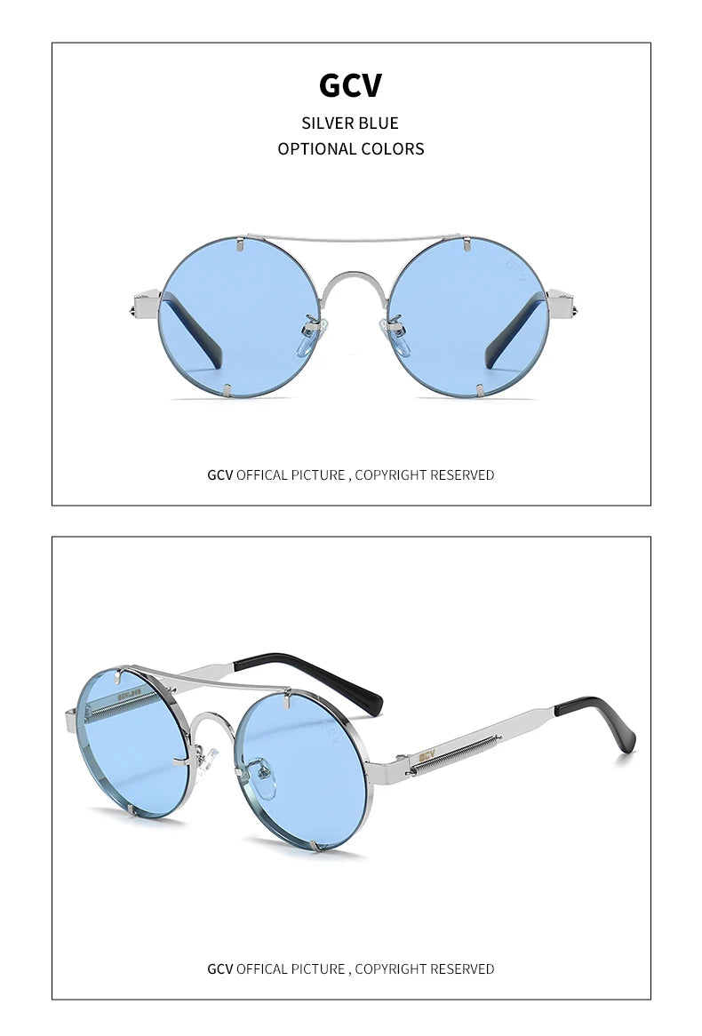 Circular Polarized Metal Sunglasses for Women – Hip Hop Style