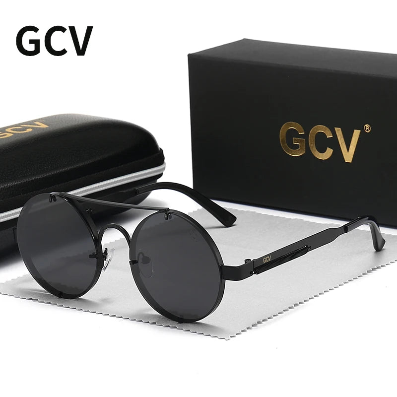 Circular Polarized Metal Sunglasses for Women – Hip Hop Style