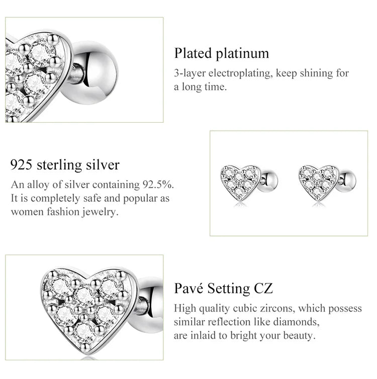 Brilliant Star and Butterfly Sterling Silver Stud Earrings