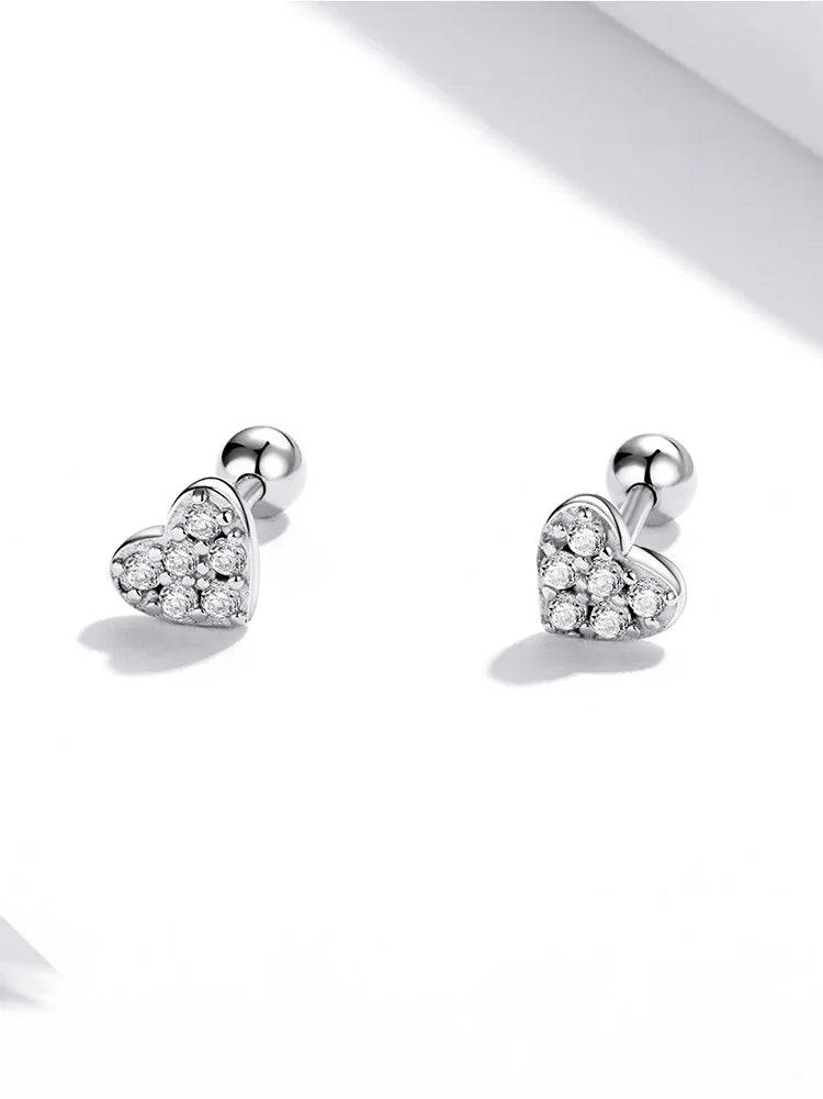 Brilliant Star and Butterfly Sterling Silver Stud Earrings