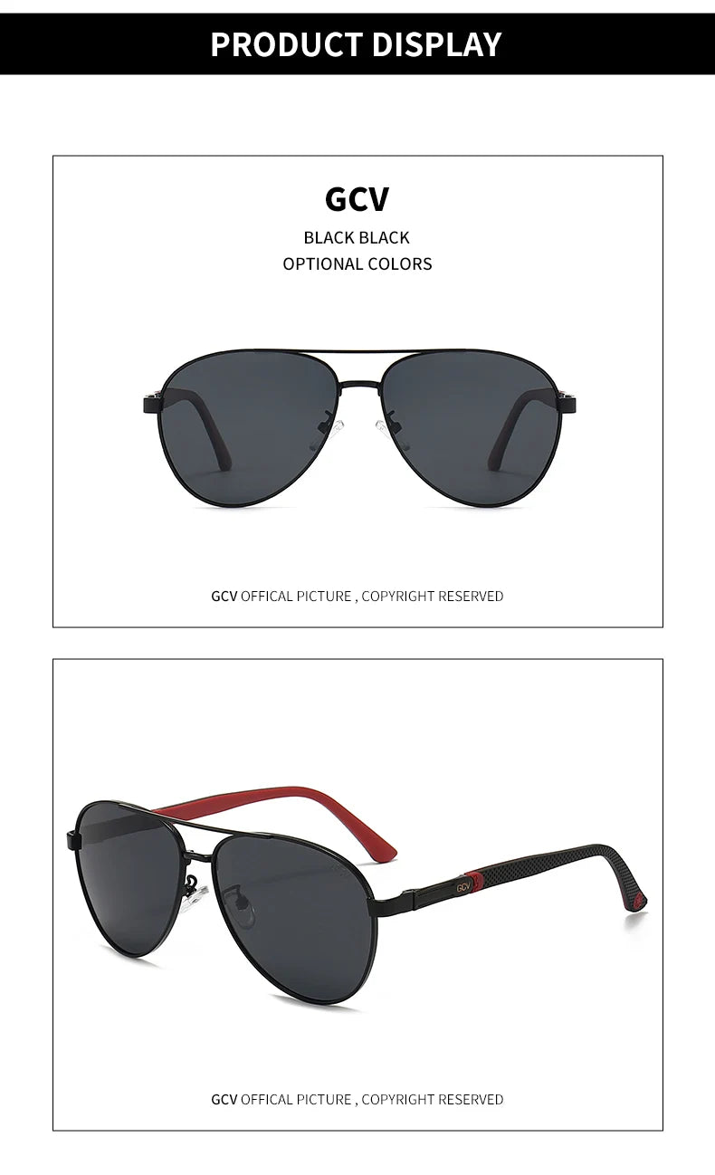 Classic Oval Polarized Sunglasses – Aluminum Frame