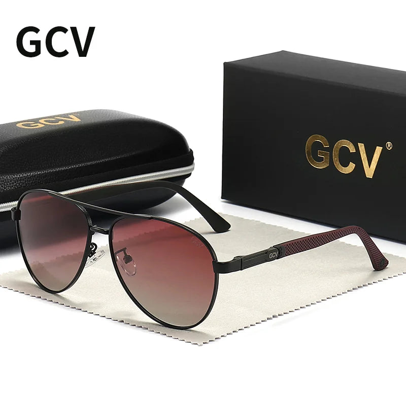 Classic Oval Polarized Sunglasses – Aluminum Frame