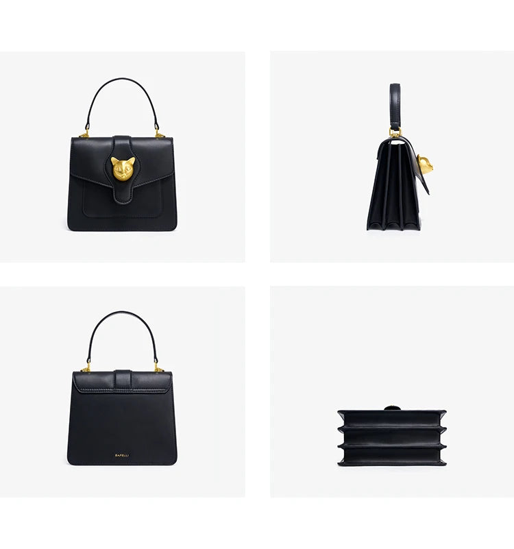 Split Leather Doctor Shoulder and Crossbody Bag
