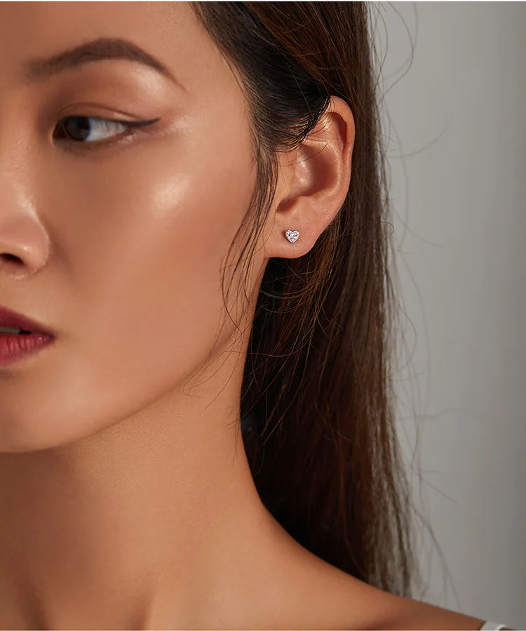 Brilliant Star and Butterfly Sterling Silver Stud Earrings