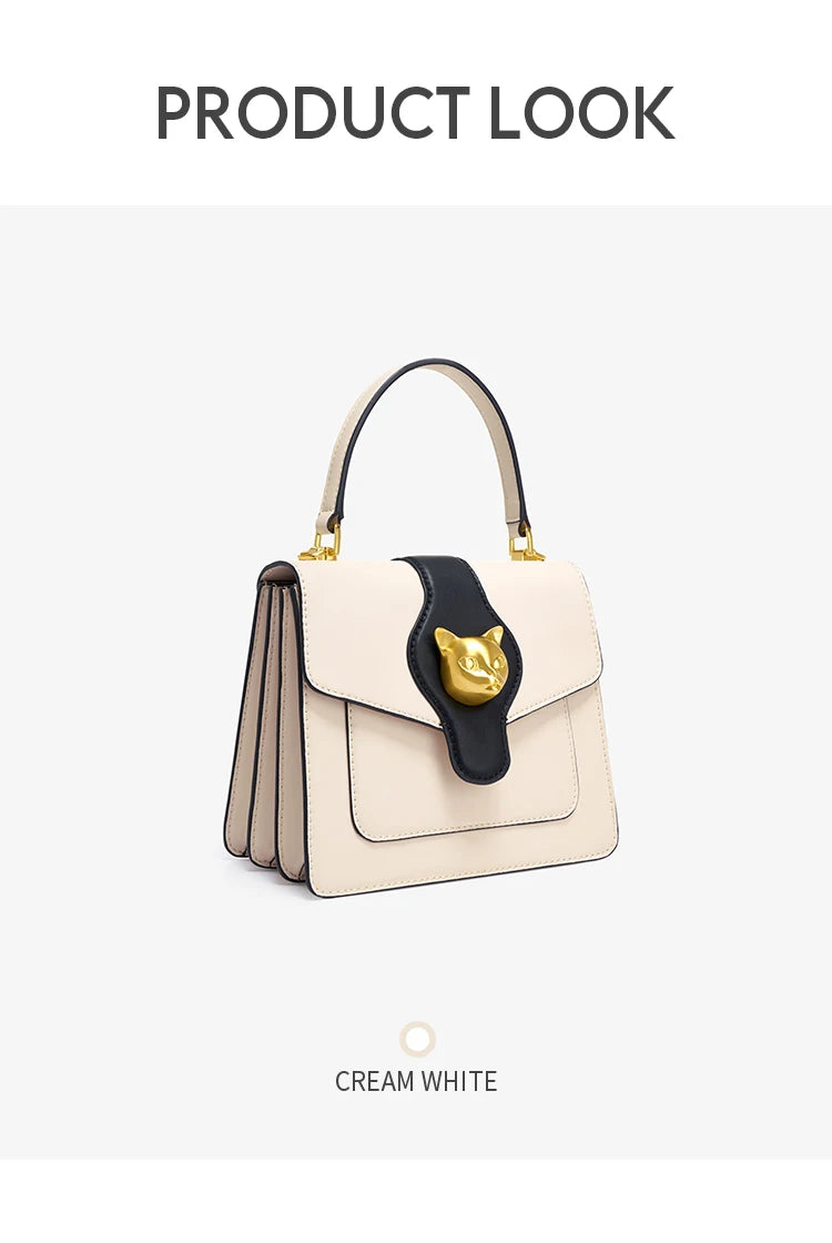 Split Leather Doctor Shoulder and Crossbody Bag