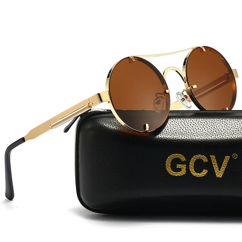 Circular Polarized Metal Sunglasses for Women – Hip Hop Style