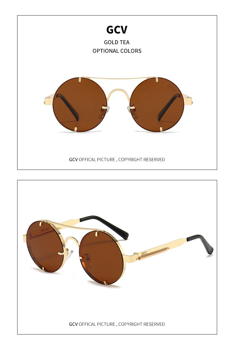 Circular Polarized Metal Sunglasses for Women – Hip Hop Style