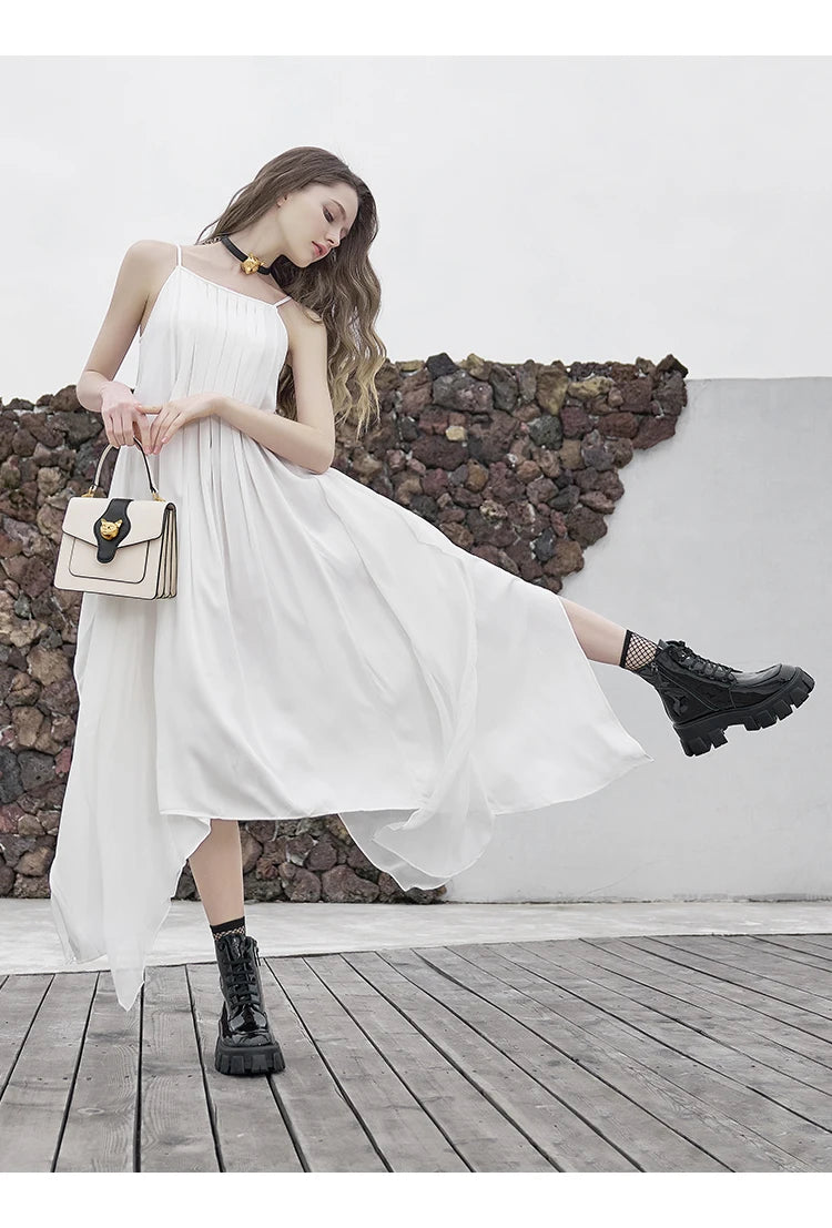 Split Leather Doctor Shoulder and Crossbody Bag