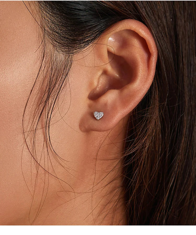 Brilliant Star and Butterfly Sterling Silver Stud Earrings