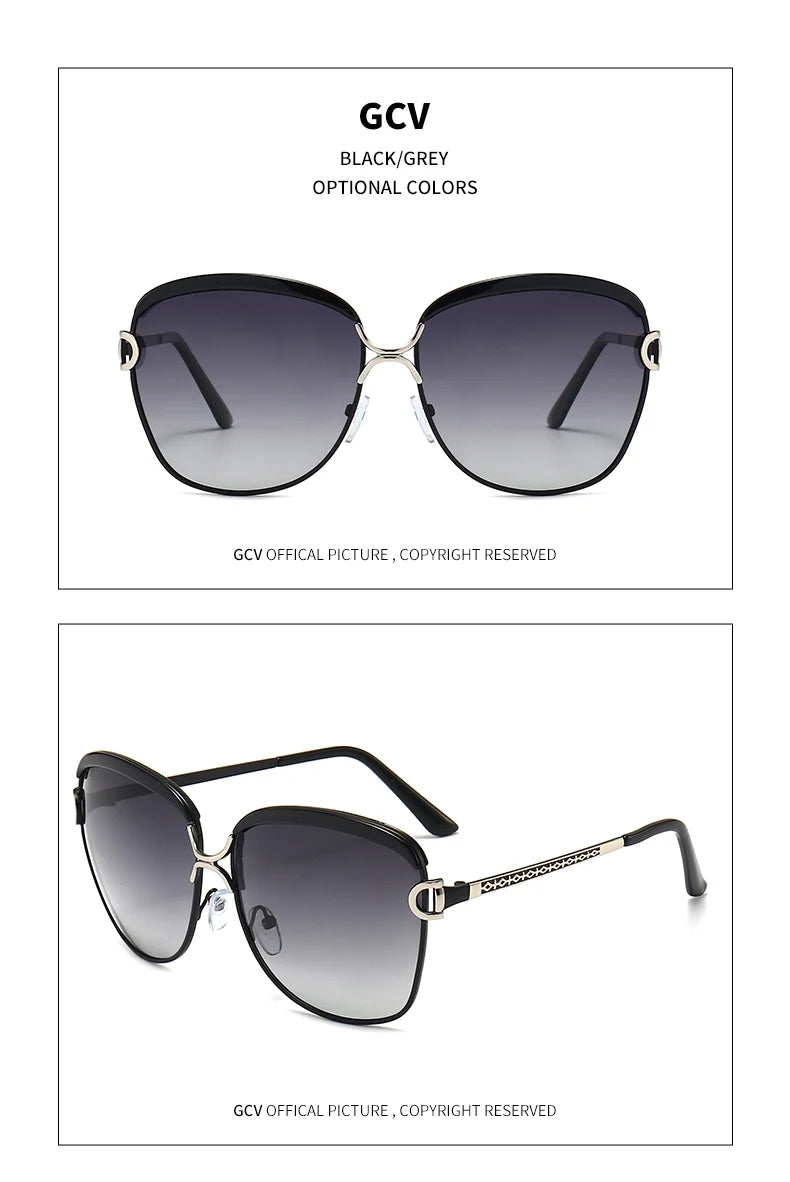 Square Polarized Sunglasses – Stainless Steel Frame