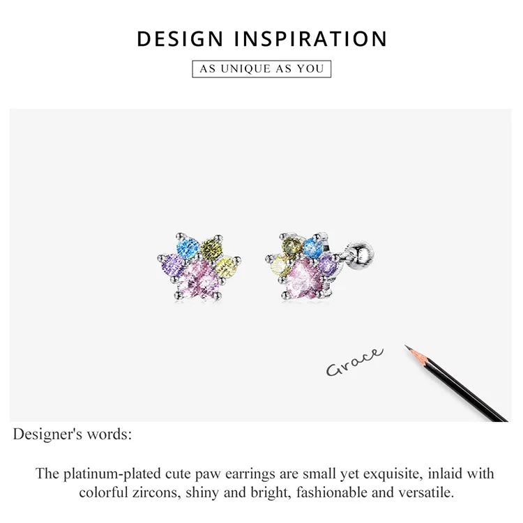 Brilliant Star and Butterfly Sterling Silver Stud Earrings