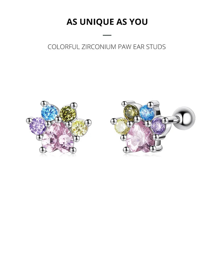Brilliant Star and Butterfly Sterling Silver Stud Earrings