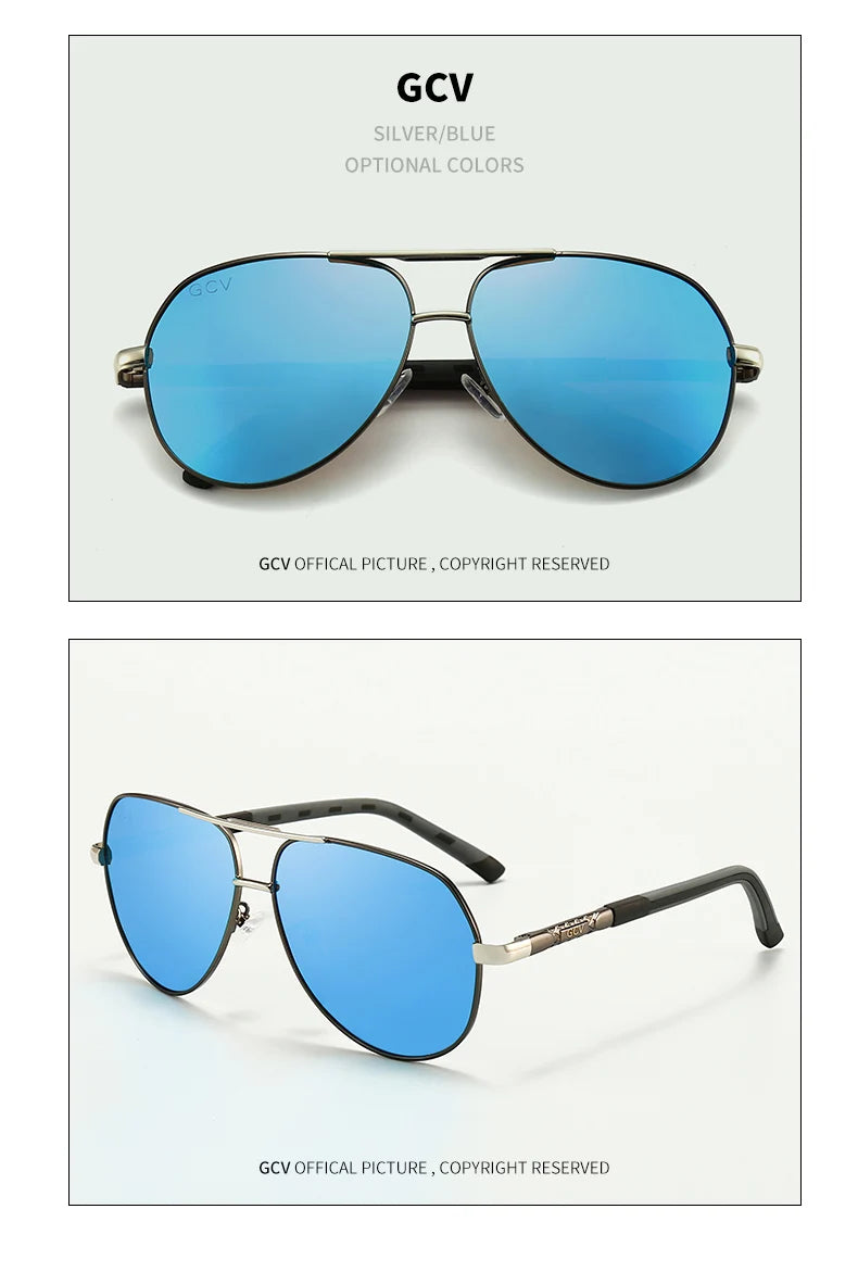 Vintage Aluminum Polarized Oval Sunglasses