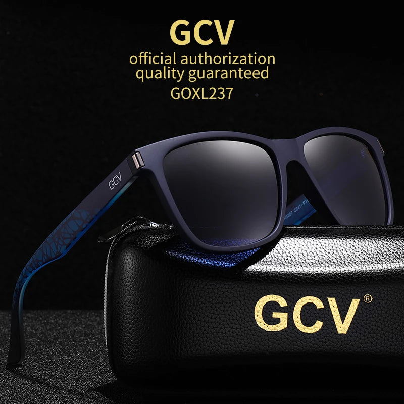 Square Polarized Sunglasses – Stainless Steel Frame