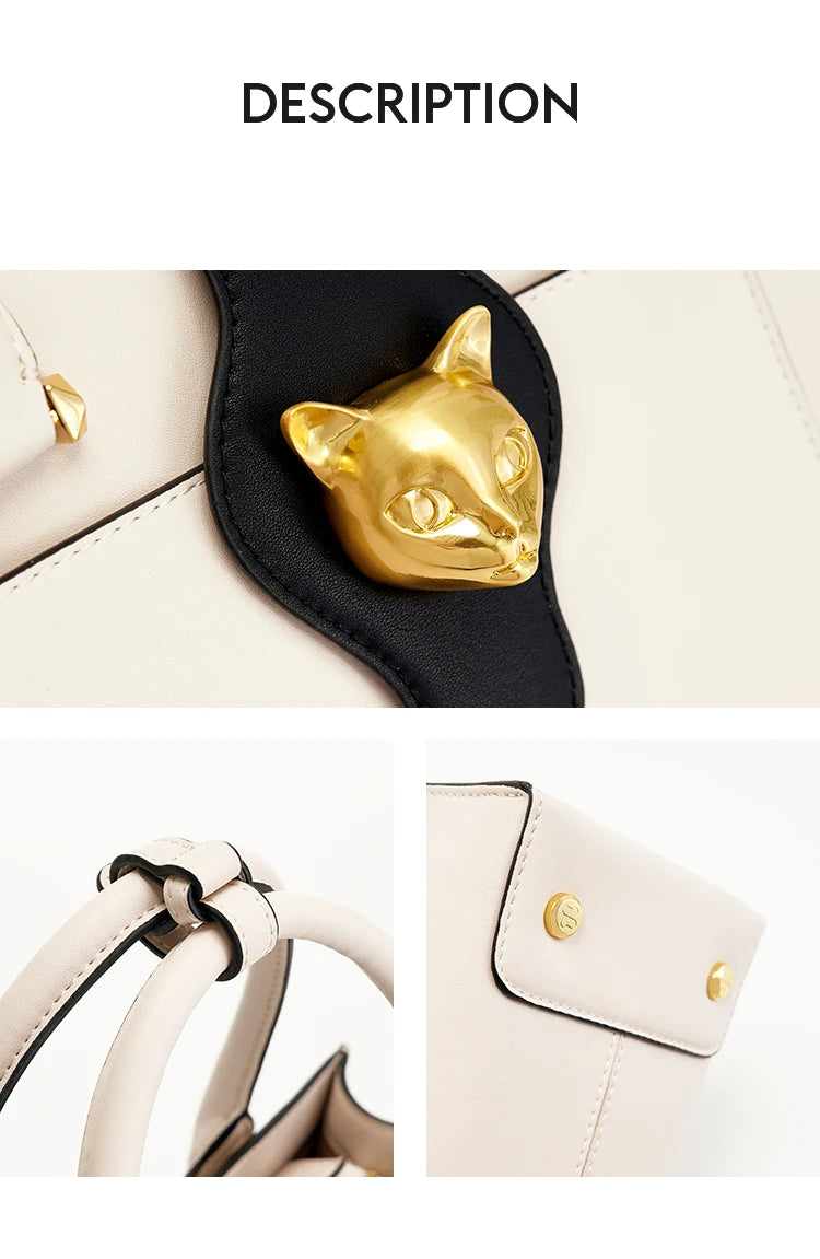 Split Leather Business Tote Bag