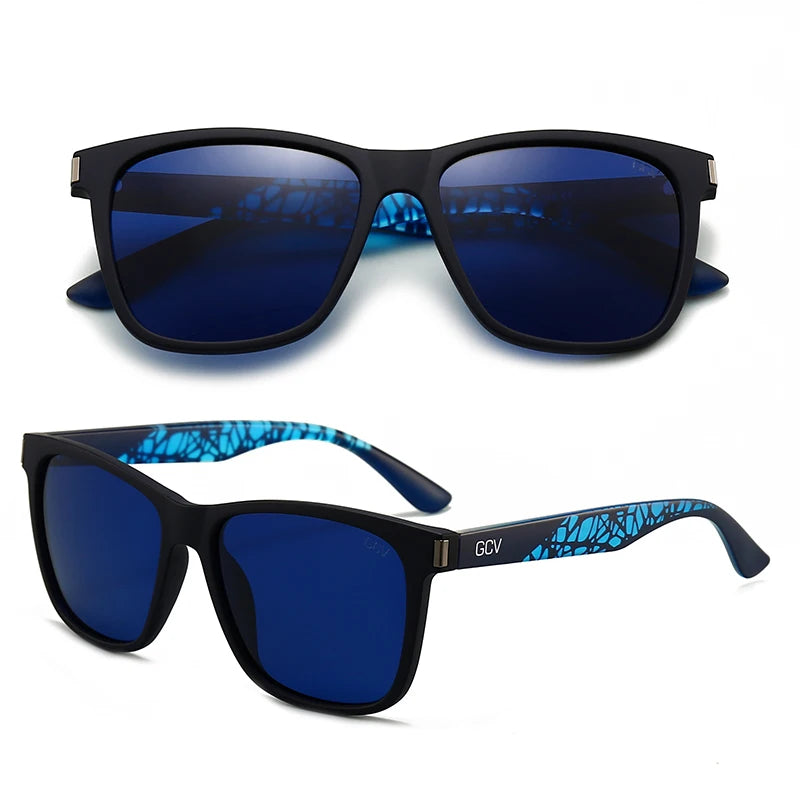 Square Polarized Sunglasses – Stainless Steel Frame