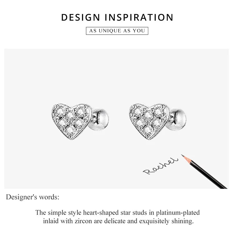 Brilliant Star and Butterfly Sterling Silver Stud Earrings