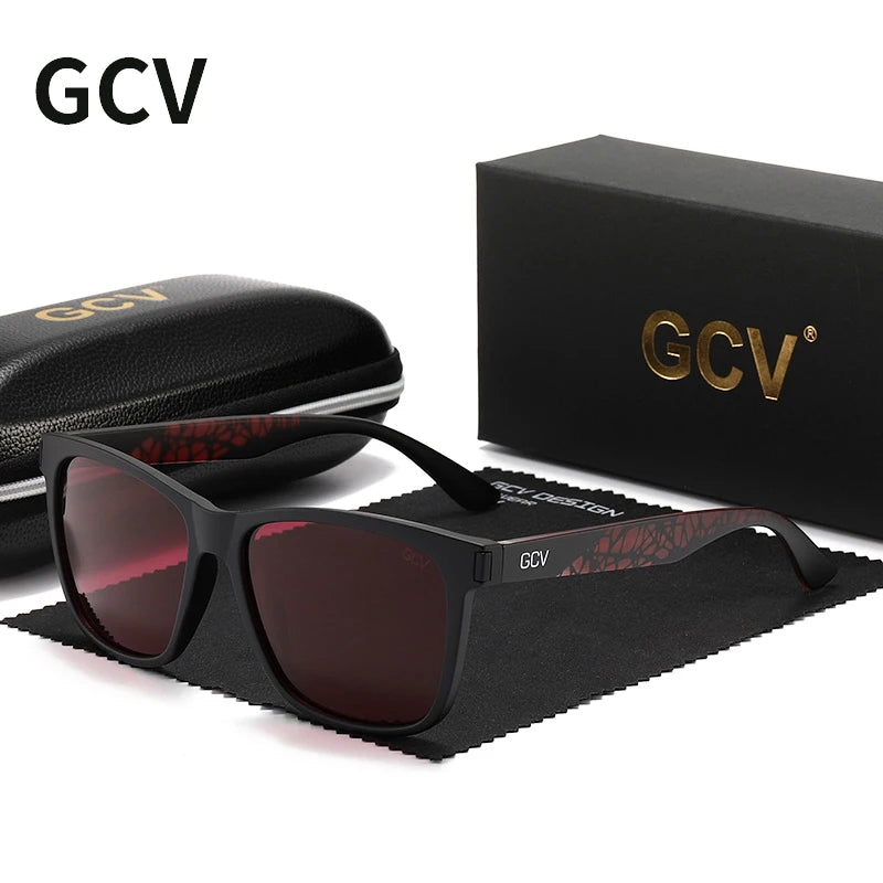 Square Polarized Sunglasses – Stainless Steel Frame