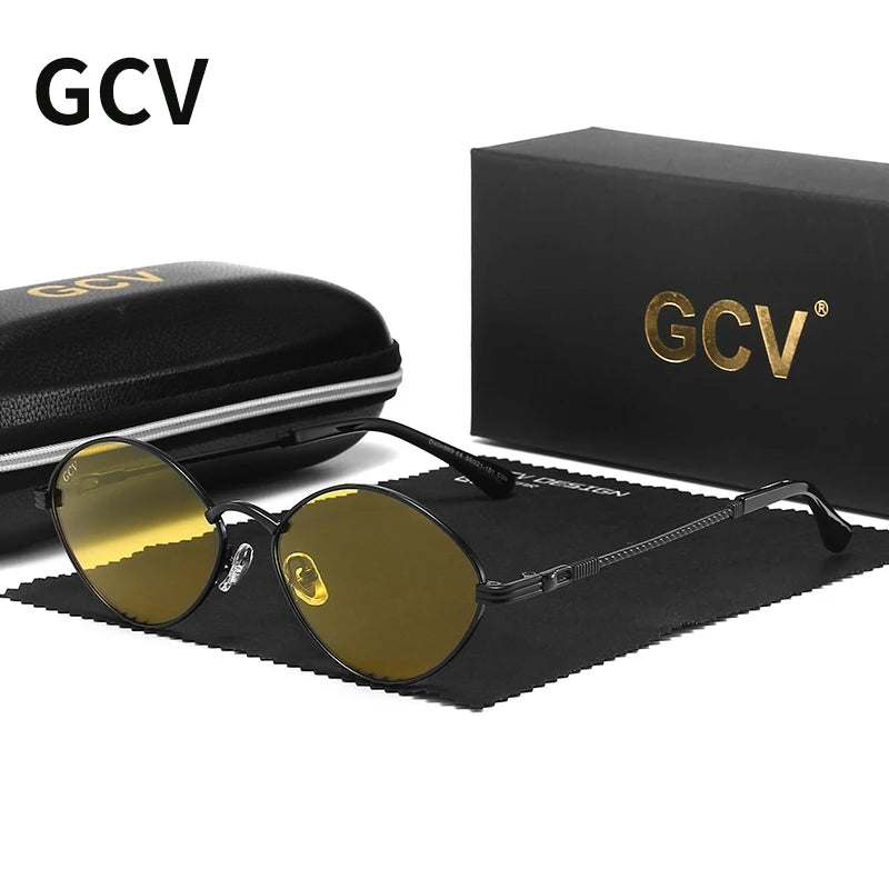 Alloy Oval Polarized Sunglasses