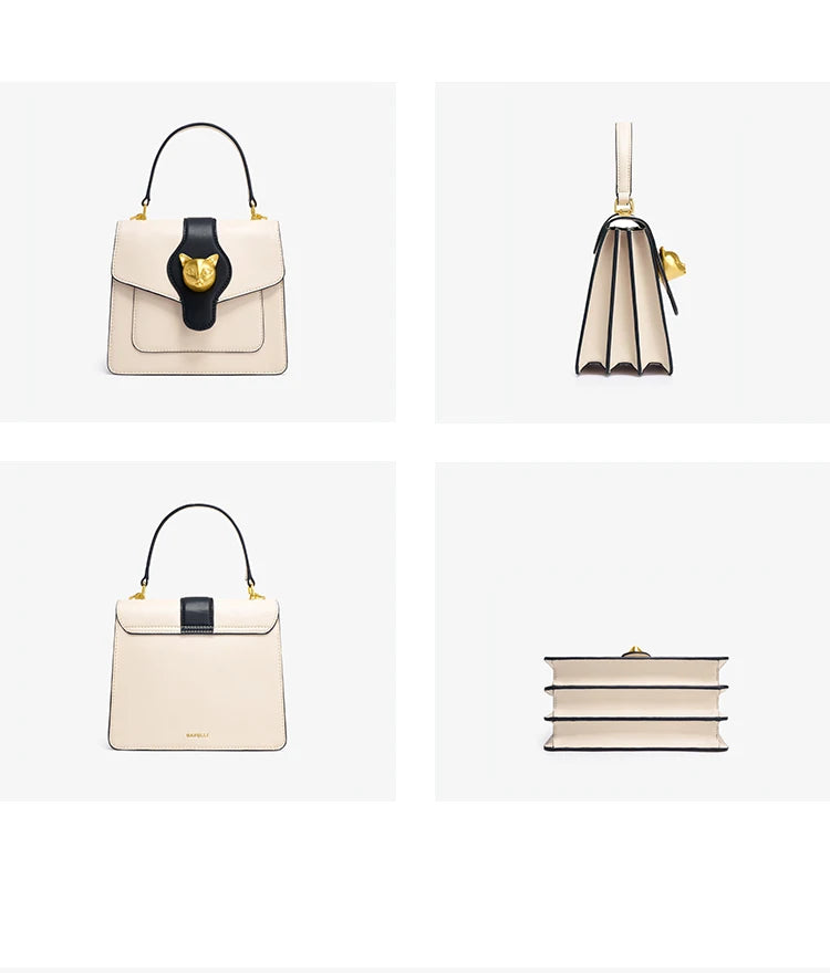 Split Leather Doctor Shoulder and Crossbody Bag
