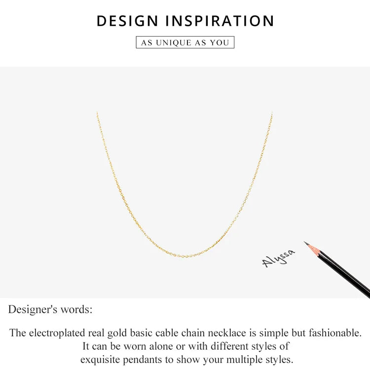 Sterling Silver Adjustable Chain Necklace – Lobster Clasp