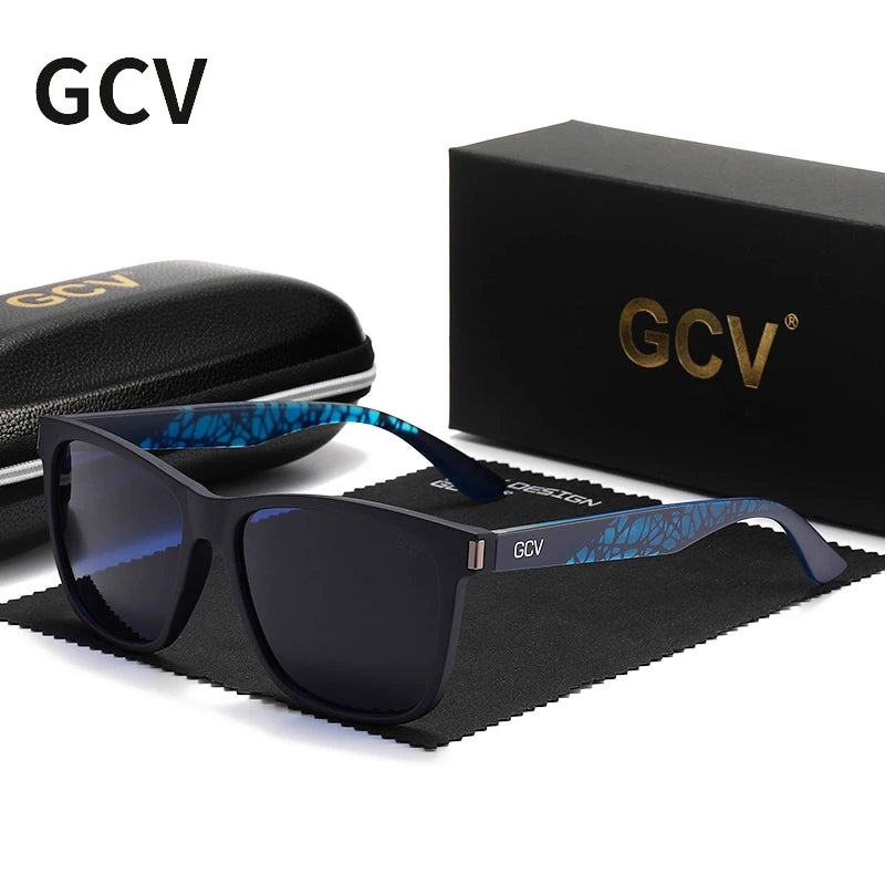 Square Polarized Sunglasses – Stainless Steel Frame