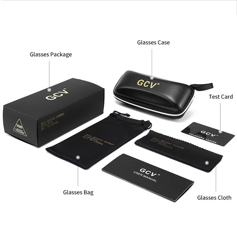 Square Polarized Sunglasses – Stainless Steel Frame