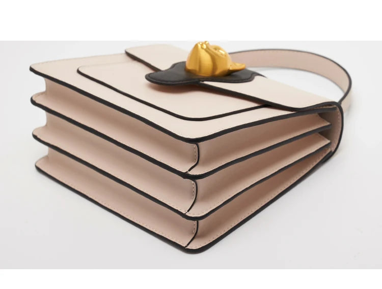 Split Leather Doctor Shoulder and Crossbody Bag