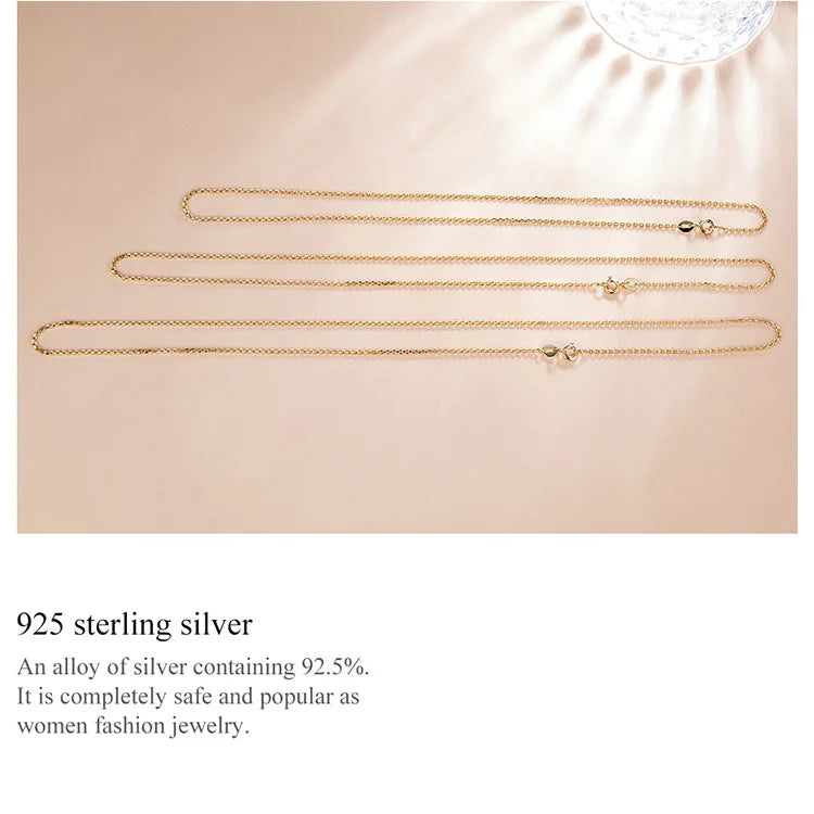 Sterling Silver Adjustable Chain Necklace – Lobster Clasp