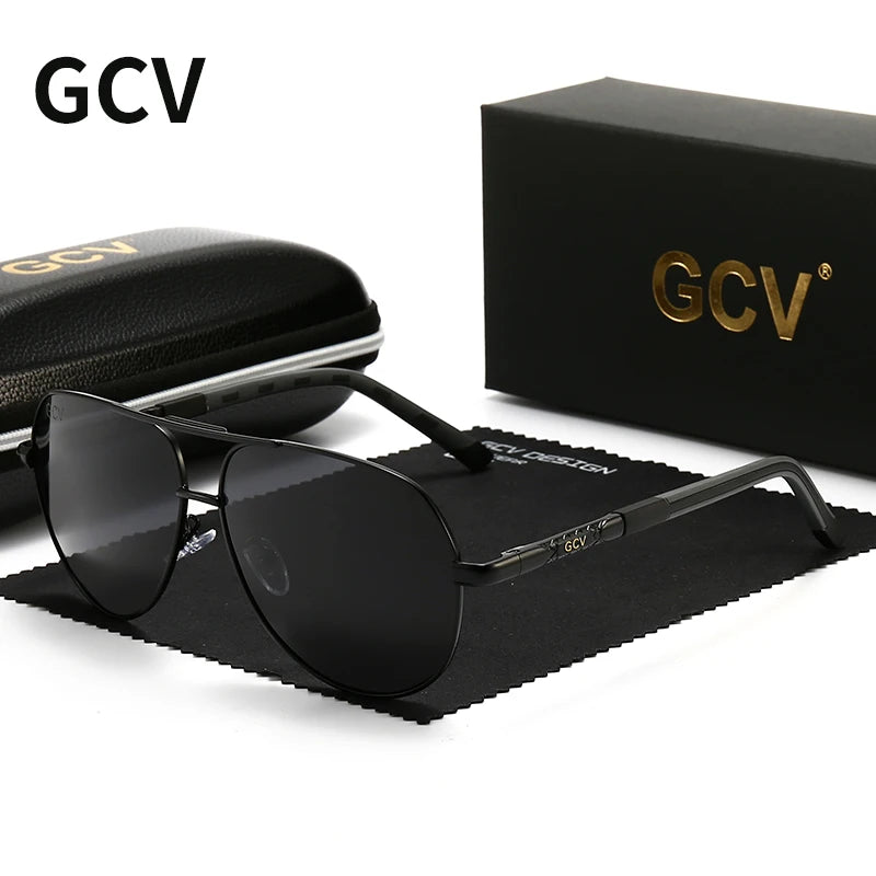 Vintage Aluminum Polarized Oval Sunglasses