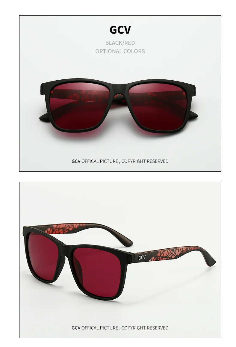 Square Polarized Sunglasses – Stainless Steel Frame