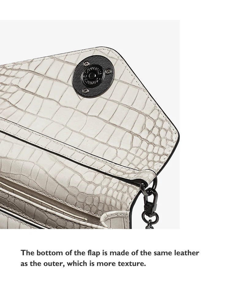 Genuine Leather Clutch and Crossbody Bag – Flap Lock Design