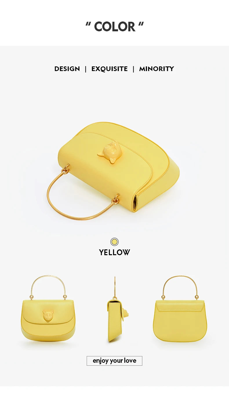 Half Moon Crossbody Bag – Genuine Leather Flap Style