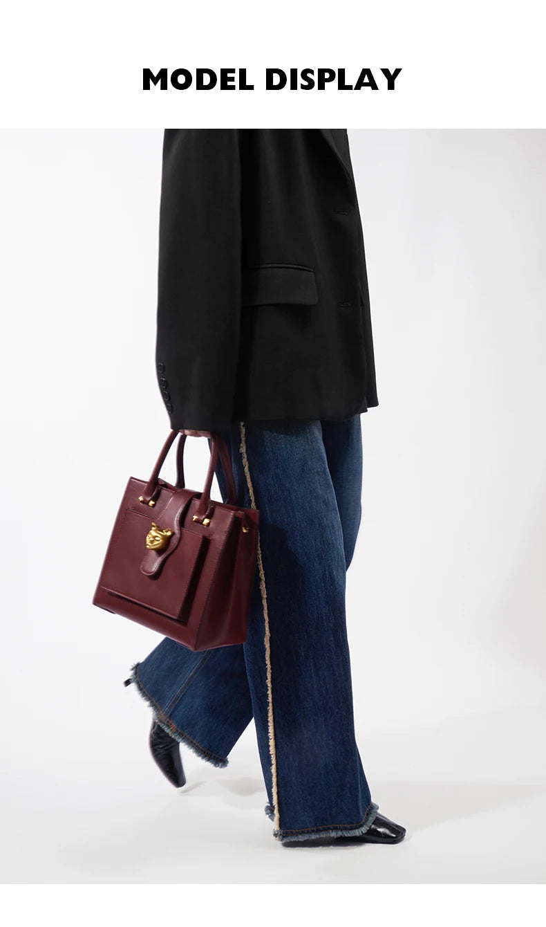 Genuine Leather Fashion Tote Bag