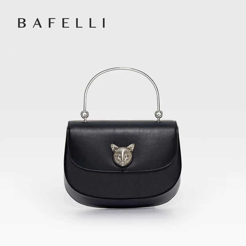 Half Moon Crossbody Bag – Genuine Leather Flap Style