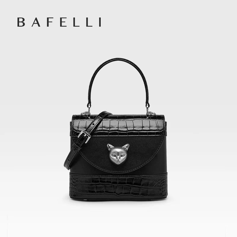 Genuine Leather Bucket Bag – Animal Print Style