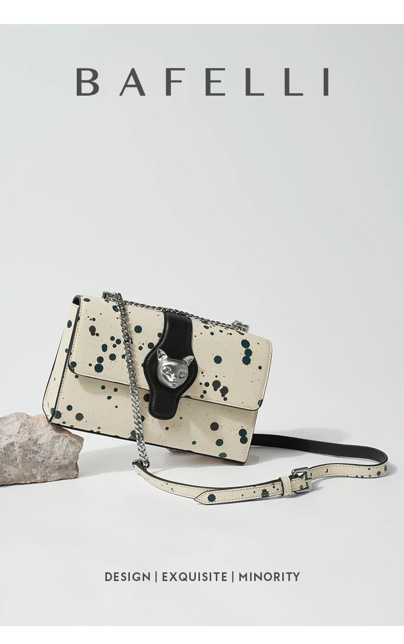 Genuine Leather Shoulder and Crossbody Bag – Dot Flap Design