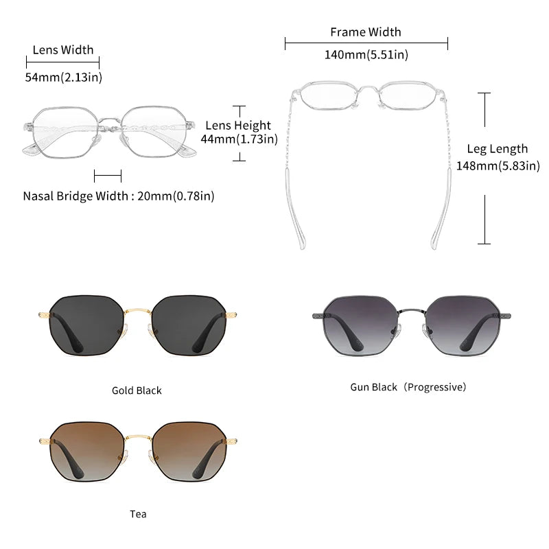 Square Polarized Sunglasses – Aluminium Frame