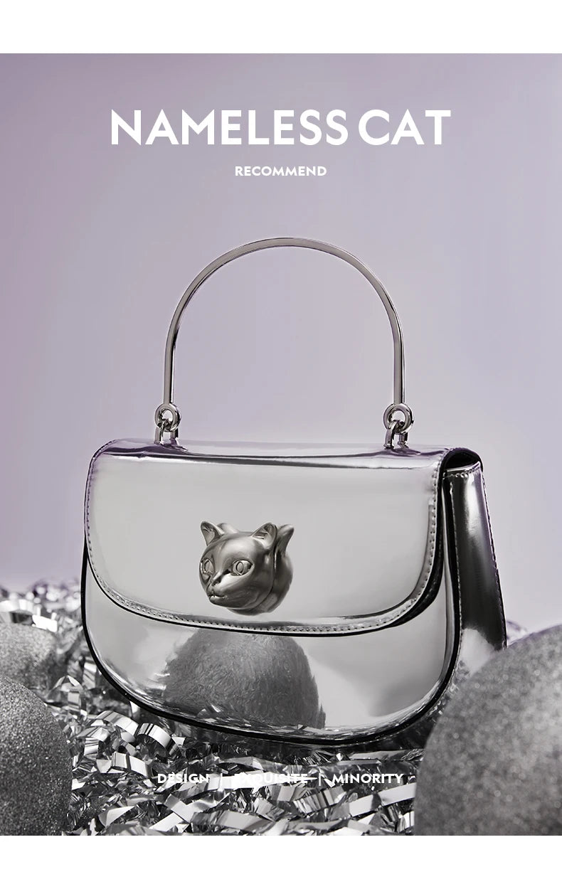 Genuine Leather Half-Moon Crossbody Bag – Flap Lock Design