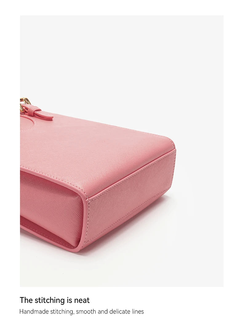 Elegant Genuine Leather Mini Crossbody and Tote Bag